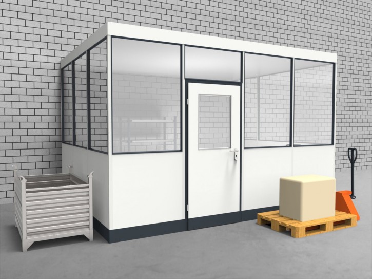 Hallenbüro 3-seitig 4,00 x 3,00 m 12 m² (HB3-4030)