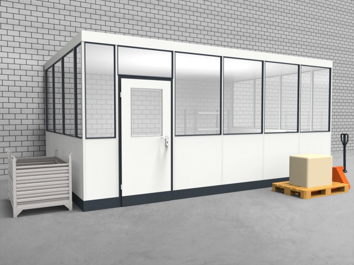 Hallenbüro 3-seitig 5,50 x 3,50 m 19,25 m² (HB3-5535)