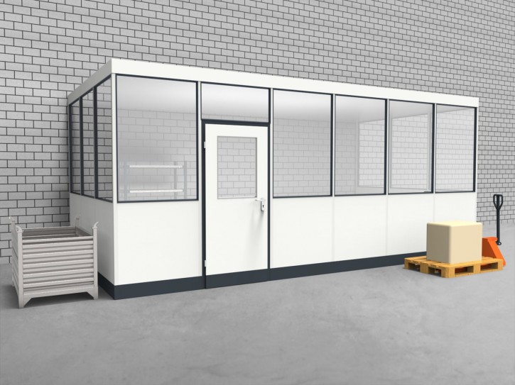 Hallenbüro 3-seitig 6,00 x 3,00 m 18 m² (HB3-6030)