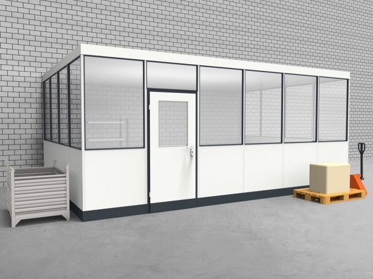 Hallenbüro 3-seitig 6,00 x 4,00 m 24 m² (HB3-6040)