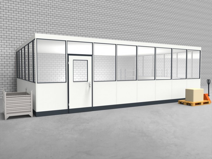 Hallenbüro 3-seitig 8,00 x 5,50 m 44 m² (HB3-8055)