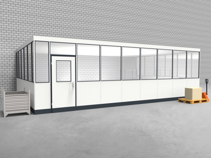 Hallenbüro 3-seitig 8,50 x 5,50 m 46,75 m² (HB3-8555)