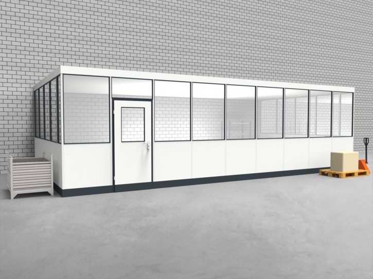 Hallenbüro 3-seitig 9,00 x 4,50 m 40,5 m² (HB3-9045)