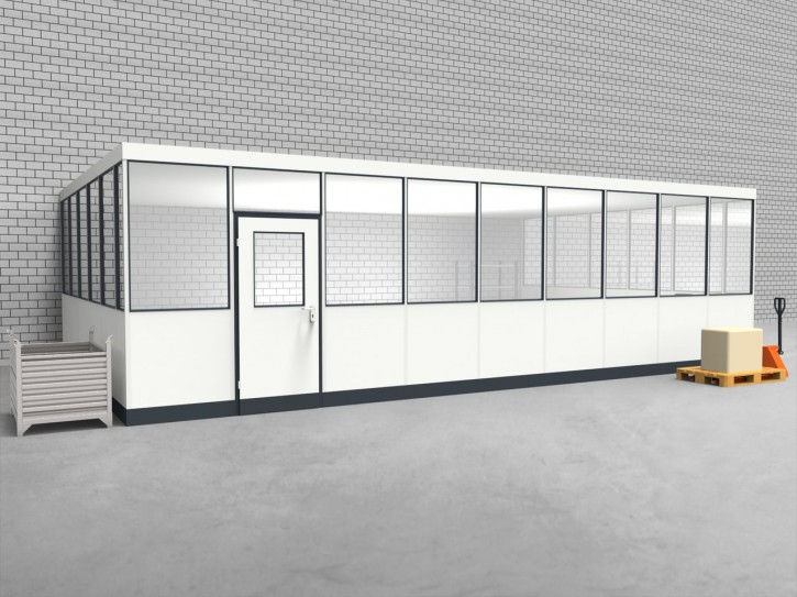 Hallenbüro 3-seitig 9,00 x 5,50 m 49,5 m² (HB3-9055)