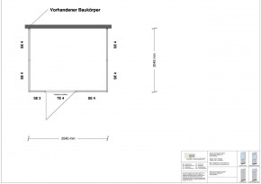 Hallenbüro 3-seitig 2,50 x 2,00 m 5 m² (HB3-2520)