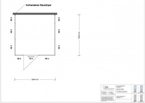 Hallenbüro 3-seitig 2,50 x 2,50 m 6,25 m² (HB3-2525)