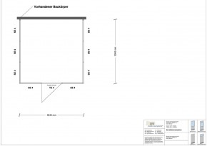 Hallenbüro 3-seitig 3,00 x 3,00 m 9 m² (HB3-3030)