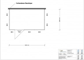 Hallenbüro 3-seitig 3,50 x 2,00 m 7 m² (HB3-3520)