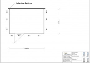 Hallenbüro 3-seitig 3,50 x 2,50 m 8,75 m² (HB3-3525)