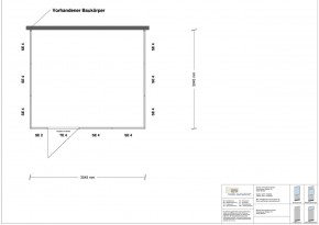 Hallenbüro 3-seitig 3,50 x 3,00 m 10,5 m² (HB3-3530)