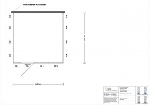 Hallenbüro 3-seitig 3,50 x 3,50 m 12,25 m² (HB3-3535)