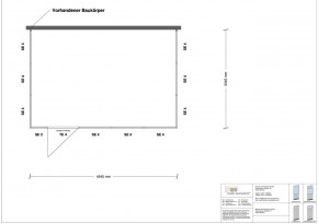 Hallenbüro 3-seitig 4,50 x 3,00 m 13,5 m² (HB3-4530)