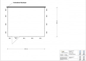 Hallenbüro 3-seitig 4,50 x 3,50 m 15,75 m² (HB3-4535)