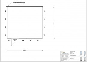 Hallenbüro 3-seitig 4,50 x 4,00 m 18 m² (HB3-4540)