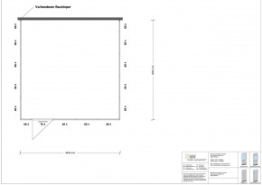 Hallenbüro 3-seitig 4,50 x 4,50 m 20,25 m² (HB3-4545)