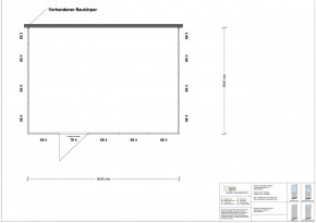 Hallenbüro 3-seitig 5,00 x 3,50 m 17,5 m² (HB3-5035)