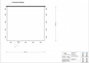 Hallenbüro 3-seitig 5,00 x 4,50 m 22,5 m² (HB3-5045)