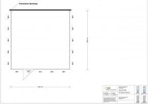 Hallenbüro 3-seitig 5,00 x 5,00 m 25 m² (HB3-5050)