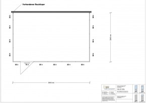 Hallenbüro 3-seitig 5,50 x 3,50 m 19,25 m² (HB3-5535)