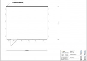 Hallenbüro 3-seitig 5,50 x 4,50 m 24,75 m² (HB3-5545)