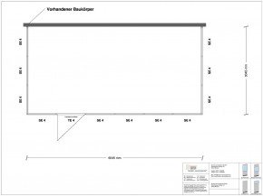 Hallenbüro 3-seitig 6,00 x 3,00 m 18 m² (HB3-6030)