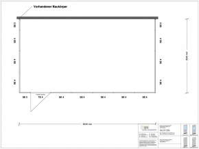 Hallenbüro 3-seitig 6,50 x 3,50 m 22,75 m² (HB3-6535)