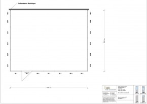 Hallenbüro 3-seitig 7,00 x 5,50 m 38,5 m² (HB3-7055)