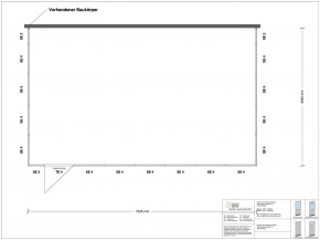 Hallenbüro 3-seitig 7,50 x 4,50 m 33,75 m² (HB3-7545)