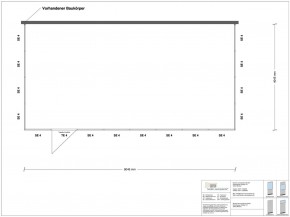 Hallenbüro 3-seitig 8,00 x 4,00 m 32 m² (HB3-8040)