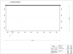 Hallenbüro 3-seitig 8,50 x 4,00 m 34 m² (HB3-8540)