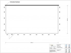 Hallenbüro 3-seitig 8,50 x 4,50 m 38,25 m² (HB3-8545)