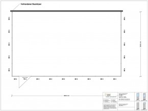 Hallenbüro 3-seitig 8,50 x 5,00 m 42,5 m² (HB3-8550)