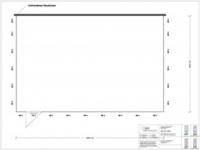 Hallenbüro 3-seitig 8,50 x 5,50 m 46,75 m² (HB3-8555)