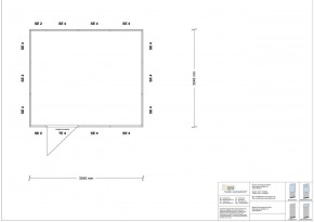 Hallenbüro 4-seitig 3,50 x 3,00 m 10,5 m² (HB4-3530)