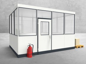 Hallenbüro 4-seitig 4,00 x 3,00 m 12 m² (HB4-4030)