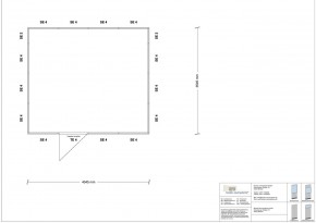 Hallenbüro 4-seitig 4,00 x 3,50 m 14 m² (HB4-4035)