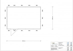 Hallenbüro 4-seitig 4,50 x 3,00 m 13,5 m² (HB4-4530)