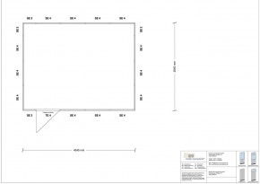 Hallenbüro 4-seitig 4,50 x 3,50 m 15,75 m² (HB4-4535)