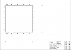 Hallenbüro 4-seitig 4,50 x 4,50 m 20,25 m² (HB4-4545)