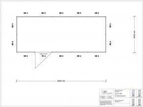 Hallenbüro 4-seitig 5,00 x 2,00 m 10 m² (HB4-5020)