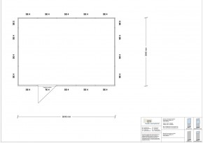 Hallenbüro 4-seitig 5,00 x 3,50 m 17,5 m² (HB4-5035)