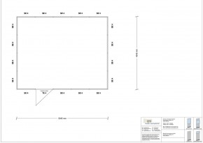 Hallenbüro 4-seitig 5,00 x 4,00 m 20 m² (HB4-5040)