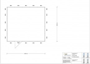 Hallenbüro 4-seitig 5,00 x 4,50 m 22,5 m² (HB4-5045)