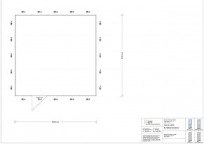 Hallenbüro 4-seitig 5,00 x 5,00 m 25 m² (HB4-5050)