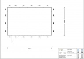 Hallenbüro 4-seitig 5,50 x 3,50 m 19,25 m² (HB4-5535)