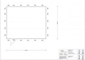 Hallenbüro 4-seitig 5,50 x 4,50 m 24,75 m² (HB4-5545)