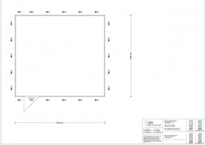 Hallenbüro 4-seitig 5,50 x 5,00 m 27,5 m² (HB4-5550)