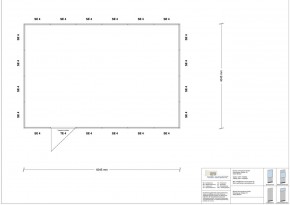 Hallenbüro 4-seitig 6,00 x 4,00 m 24 m² (HB4-6040)