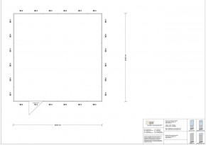 Hallenbüro 4-seitig 6,00 x 6,00 m 36 m² (HB4-6060)