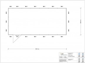 Hallenbüro 4-seitig 6,50 x 3,00 m 19,5 m² (HB4-6530)